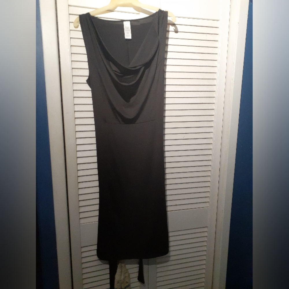 Black Scoop Neck Dress